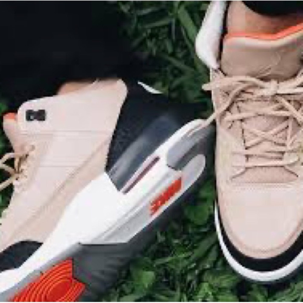 Jordan Athletic Shoes in Beige and Black
